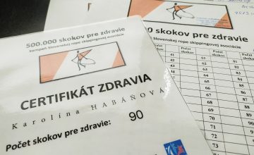 Aj naše CVČ Dubnica nad Váhom sa zapojilo do celoslovenskej kampane 500.000 skokov pre zdravie, ktorej cieľom je naskákať 500.000 skokov cez švihadlo.
