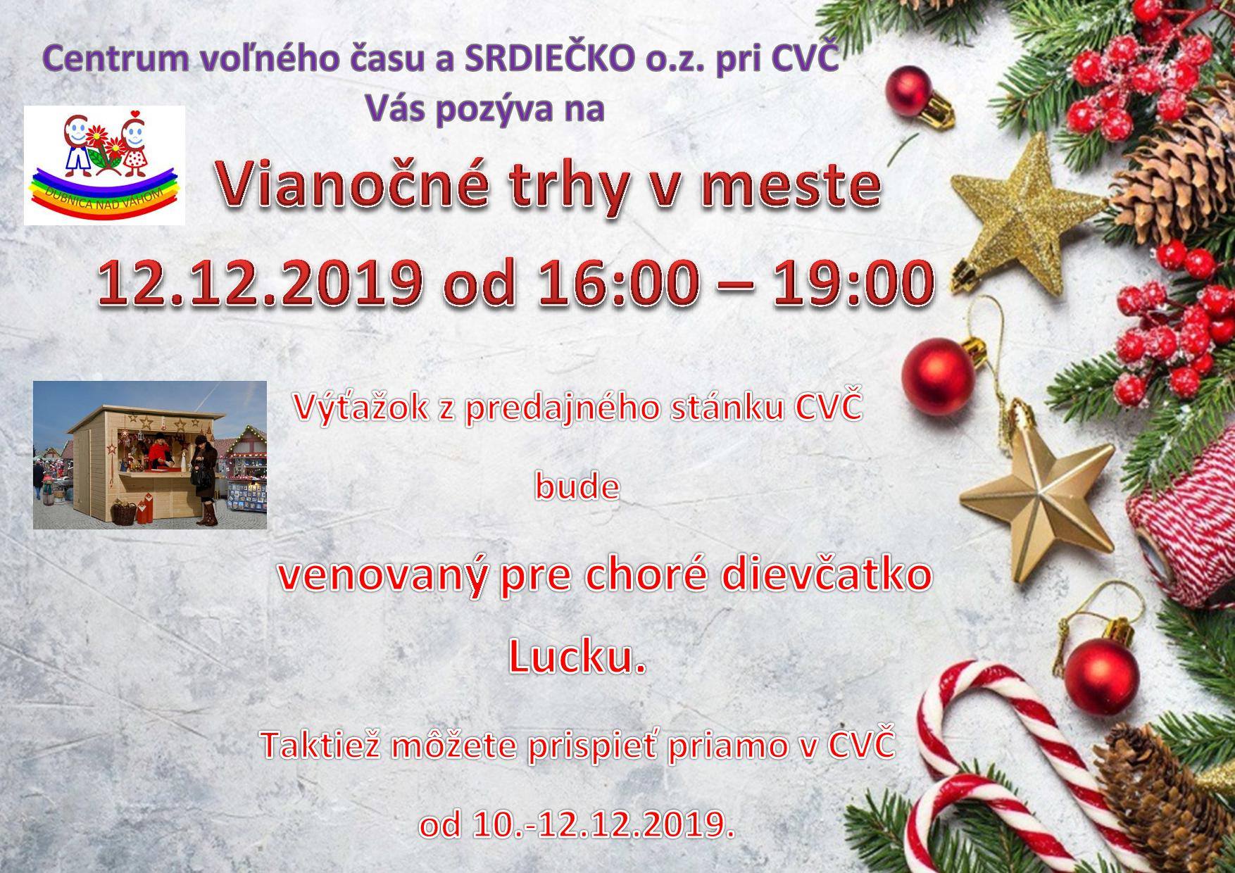 Vianočné trhy v meste - Cvč Dubnica nad Váhom