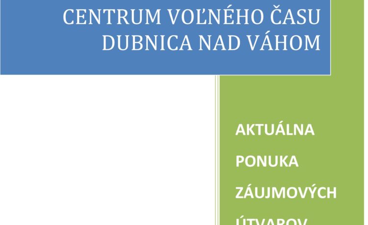 Ponuka krúžkov v školskom roku 2022/2023