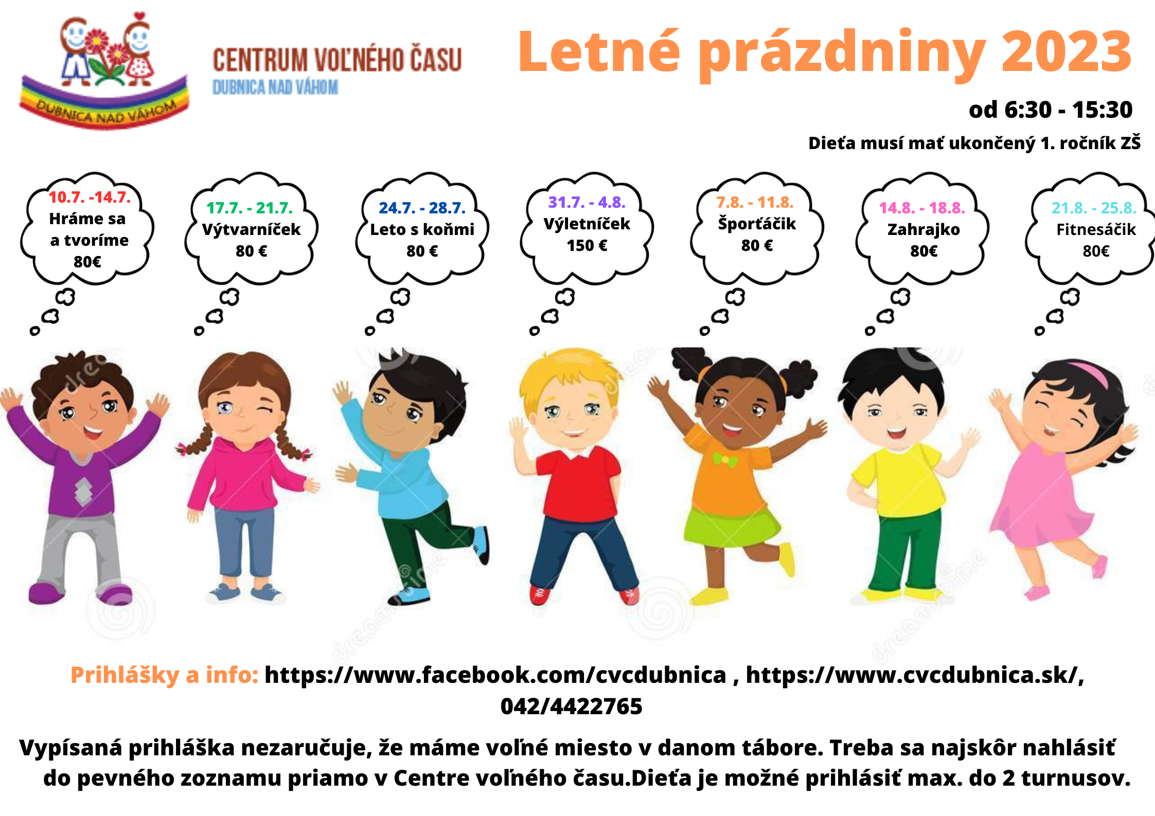 Letné prázdniny 2023 Letné tábory
